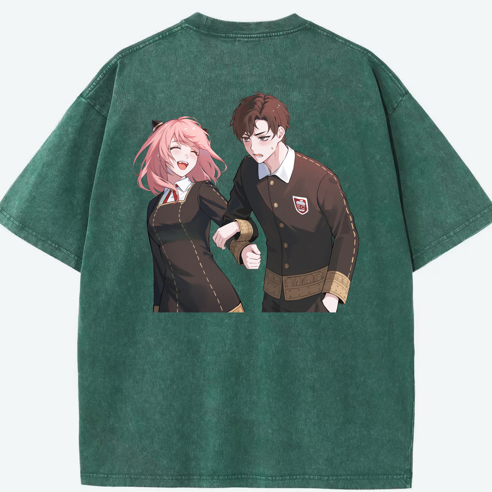 （画像用） SPY×FAMILY间谍家家酒 綿100% ヴィンテージ風 半袖Tシャツ（背面プリント）